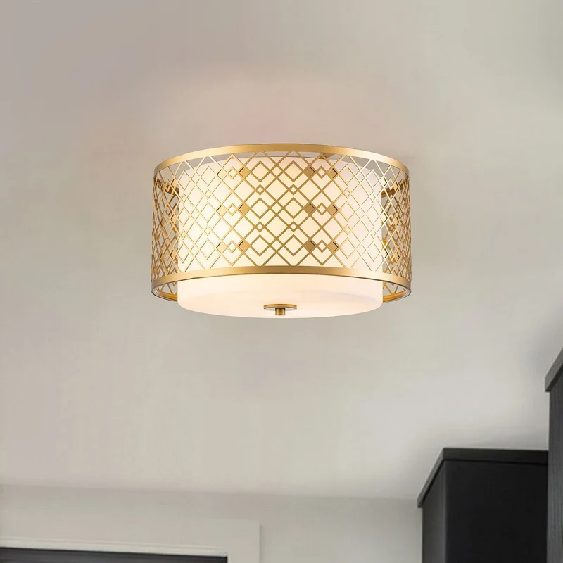 Luminaire plafonnier doré Salon