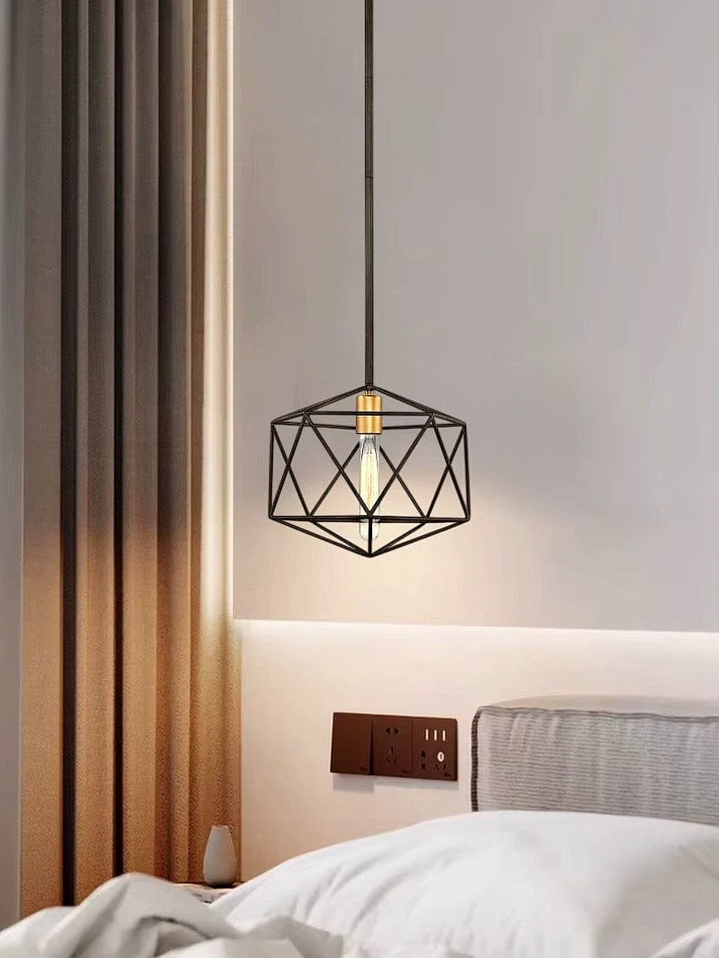 Lampe Suspension Noir Dore Chambre