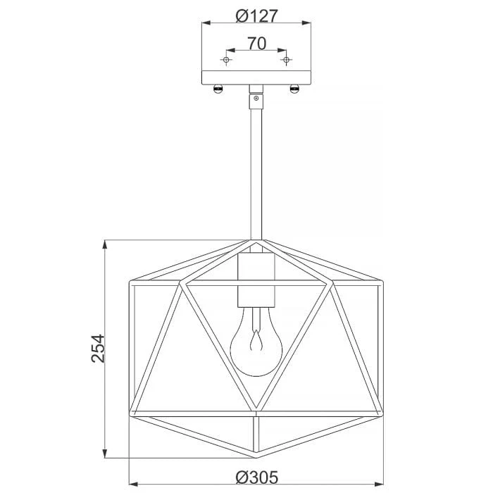 Lampe Suspension Noir Dore Chambre