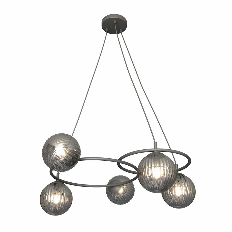 Lustre Suspension Design Verre Noir Salon