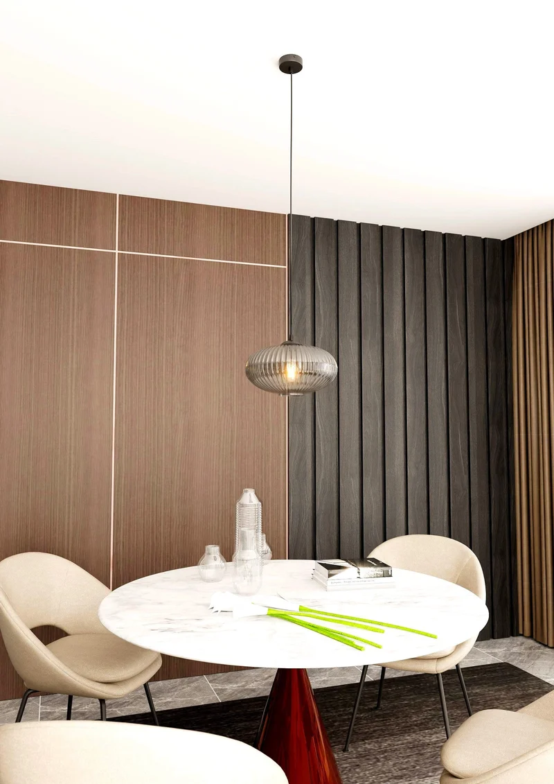 Suspension en verre noir Chambre