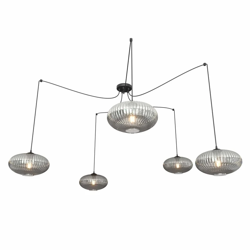 Luminaire XXL en verre noir Salon
