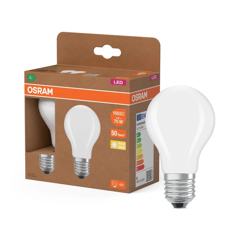 OSRAM LED Superstar Classic Lampe givrée, 5W, 1055lm, E27, blanc chaud