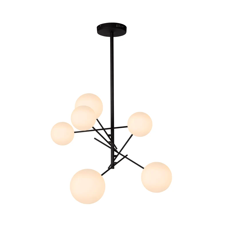 Lustre noir métal salon