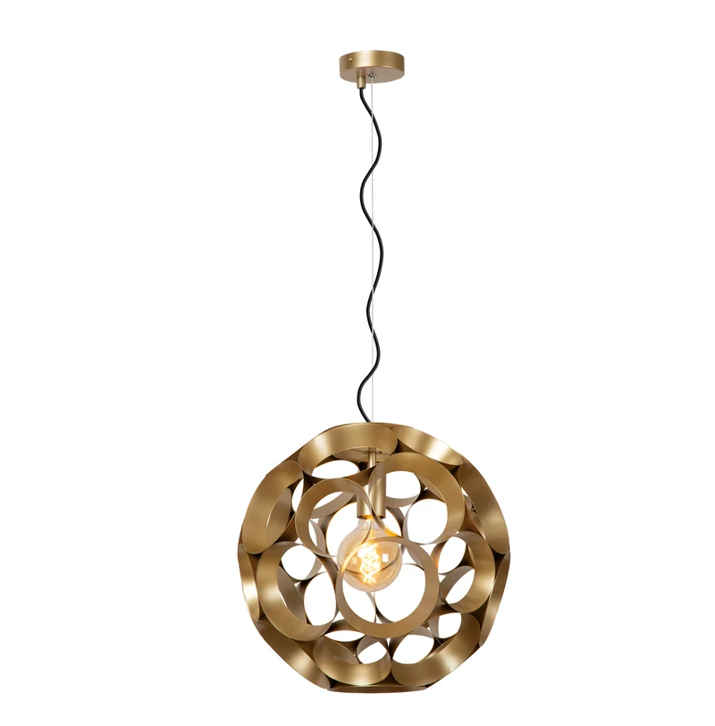 Suspension luminaire salon dore
