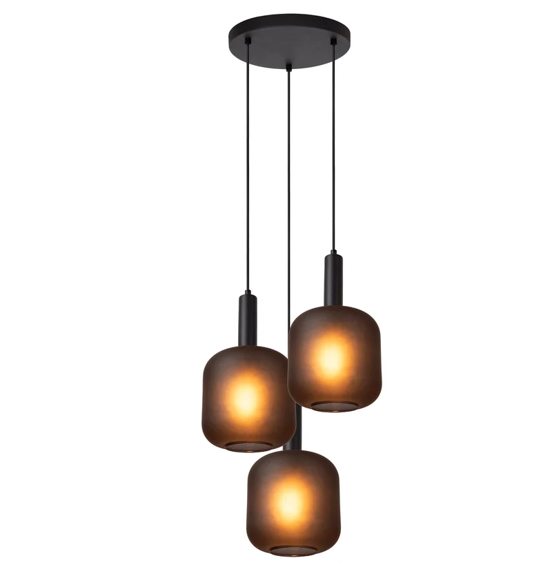 Suspension salon verre fumé