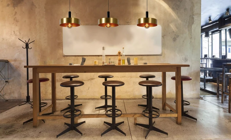 Luminaire à suspendre doré Cuisine