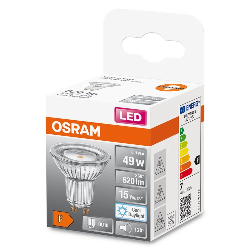 OSRAM LED Star lampe réflecteur, 6.9W, 620lm, GU10, lumière du jour froide