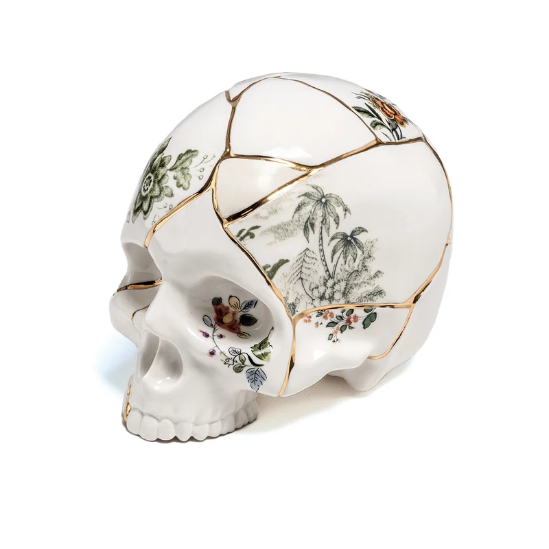 Seletti Kintsugi Skull Ornament