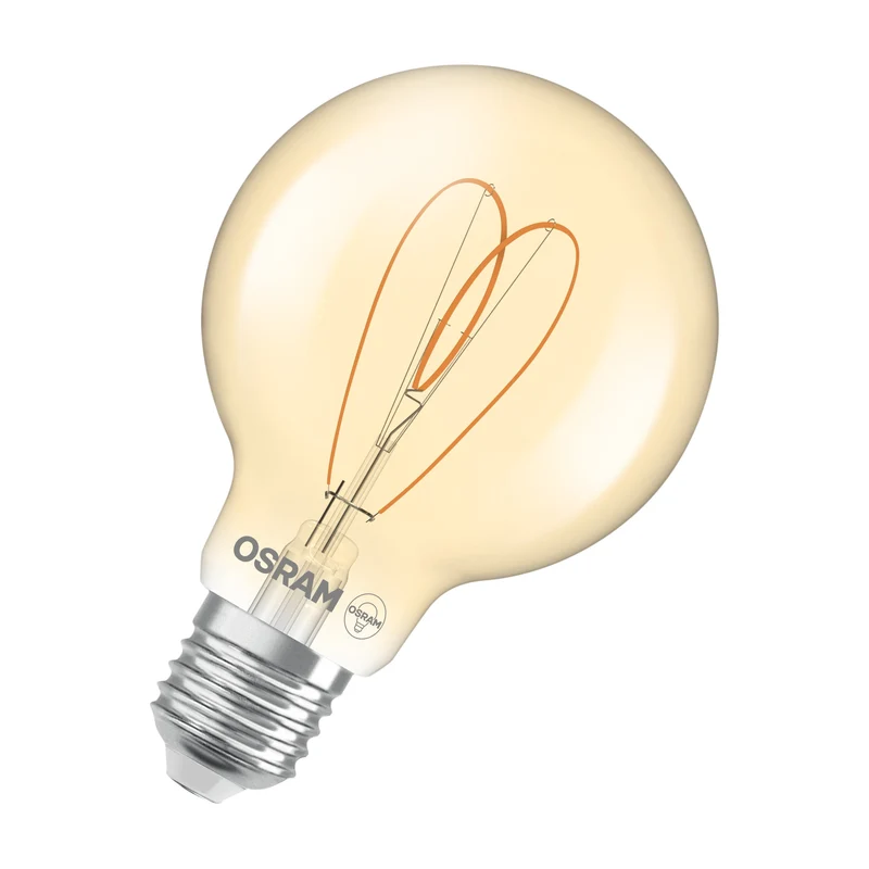 OSRAM Vintage 1906 Globe LED-Lampe Or, 4.9W, 470lm, E27, Blanc chaud confortable