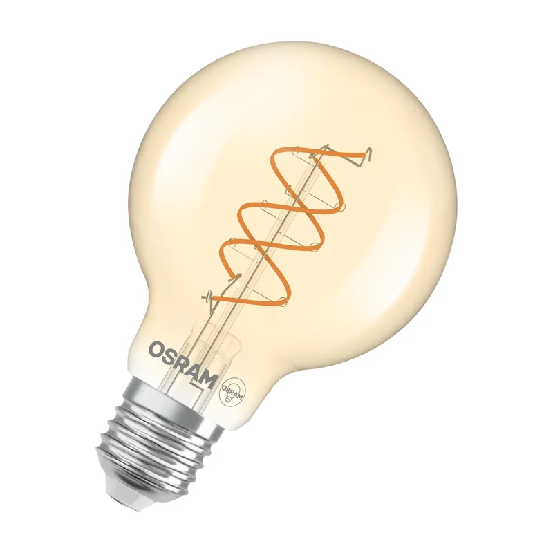 OSRAM Vintage 1906 Globe LED-Lampe Or, 8W, 806lm, 2200K, Blanc chaud confortable, E27