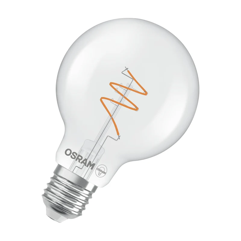 OSRAM Vintage 1906 Globe LED-Lampe Clair, 4.6W, 470lm, E27, Blanc chaud