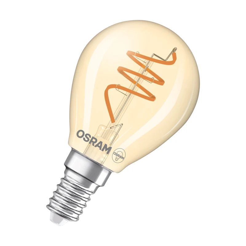 OSRAM Vintage 1906 Classique LED-Lampe Or, 4.9W, 470lm, E14, Blanc chaud confortable