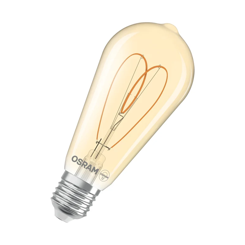 OSRAM Vintage 1906 Edison LED-Lampe Or, 4.9W, 470lm, E27, Blanc chaud confortable