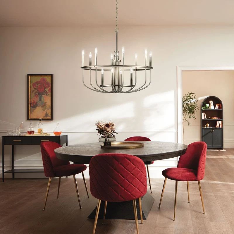 Lustre argent chandelier Salle a Manger