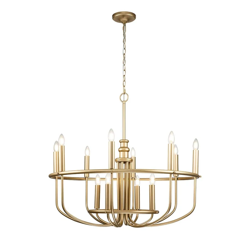 Lustre dore simple pour salon