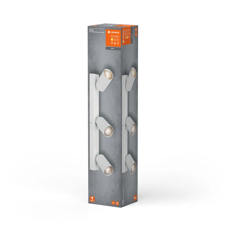 LEDVANCE LED SPOT OCTAGON Plafonnier 3 x 3,4W, GU10, 690lm, blanc