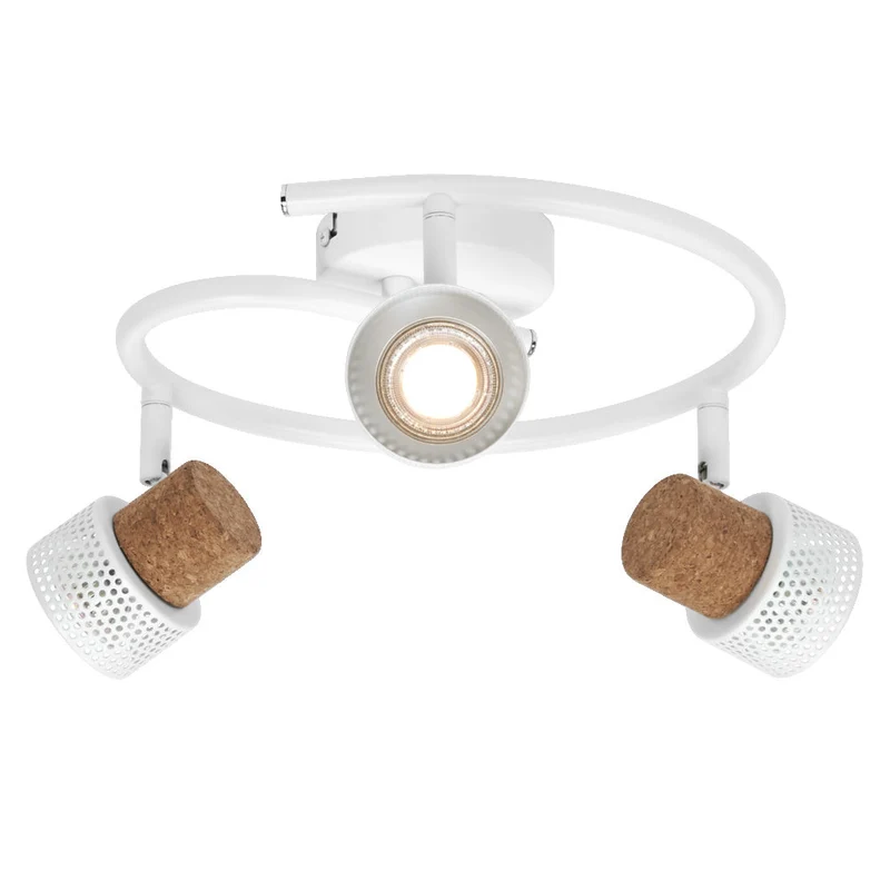 LEDVANCE SPOT DÉCOR CORK Spiral Plafonnier, 3 x 3,4W, 690lm, blanc