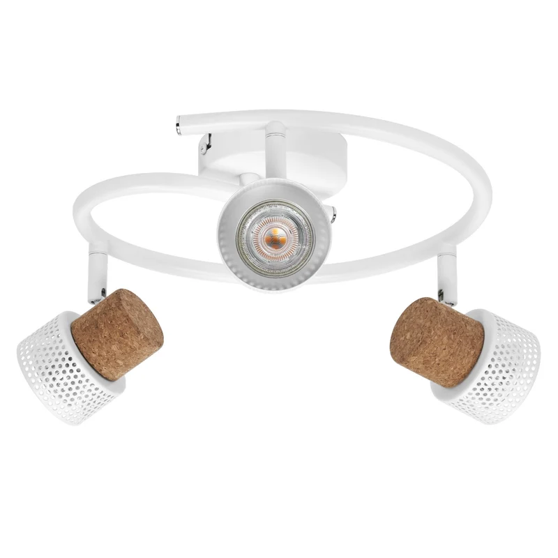 LEDVANCE SPOT DÉCOR CORK Spiral Plafonnier, 3 x 3,4W, 690lm, blanc