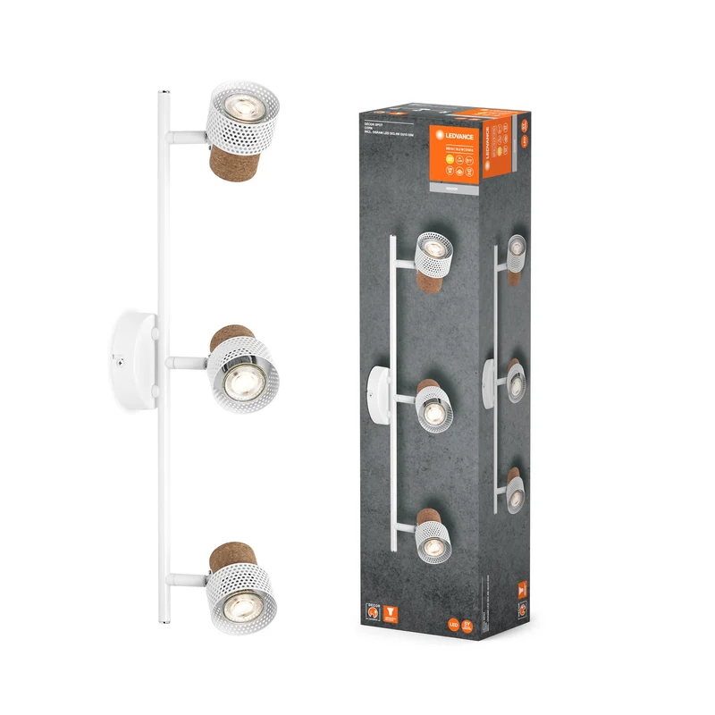 LEDVANCE SPOT DÉCOR CORK Plafonnier, 3 x 3,4W, 690lm, blanc