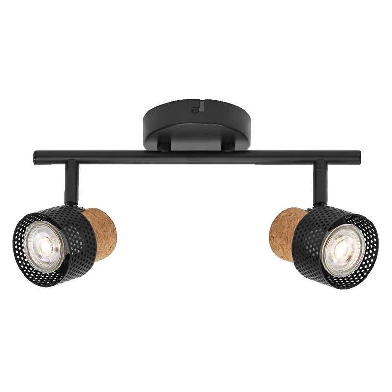 LEDVANCE SPOT DÉCOR CORK Plafonnier, 2 x 3,4W, 460lm, noir