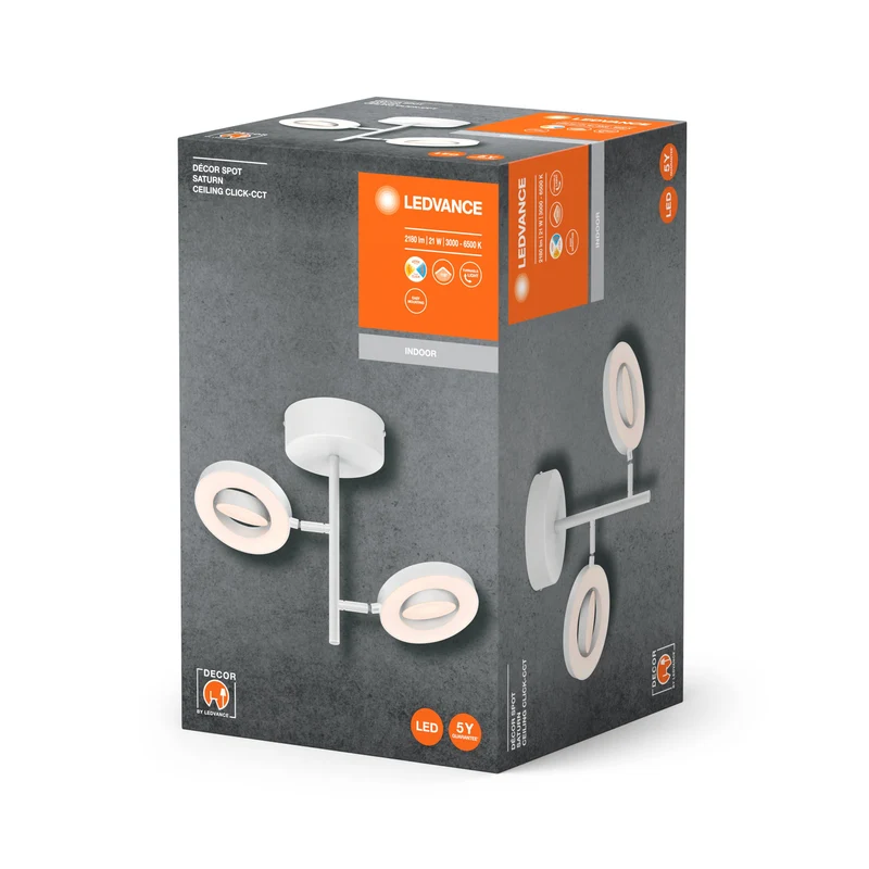 LEDVANCE DECOR SPOT SATURN Plafonnier, 21W, 635lm, blanc
