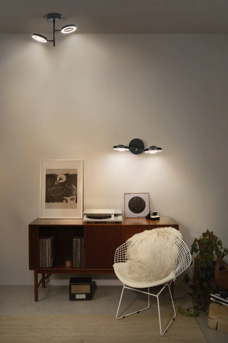 LEDVANCE DECOR SPOT SATURN Plafonnier, 21W, 465lm, noir
