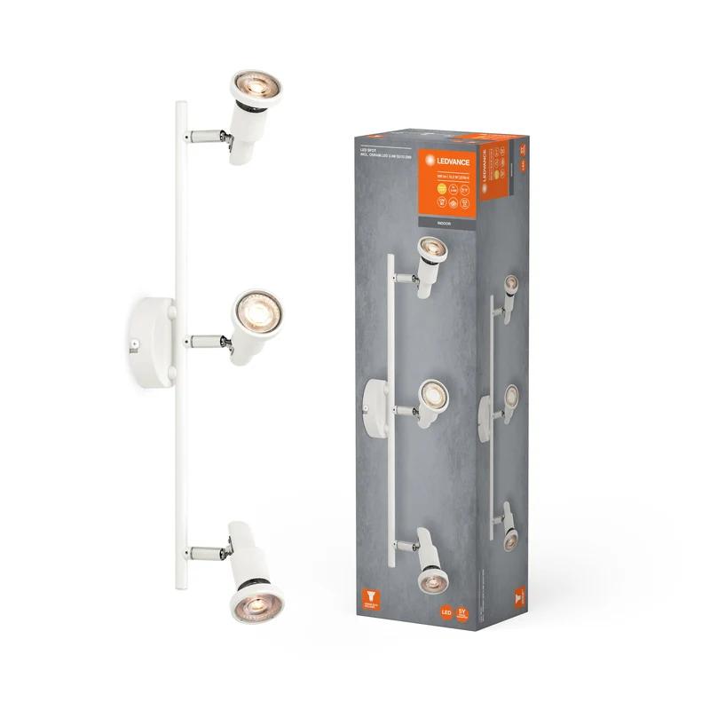 LEDVANCE LED SPOT GU10 Plafonnier 3 x 3,4W, 690lm, blanc