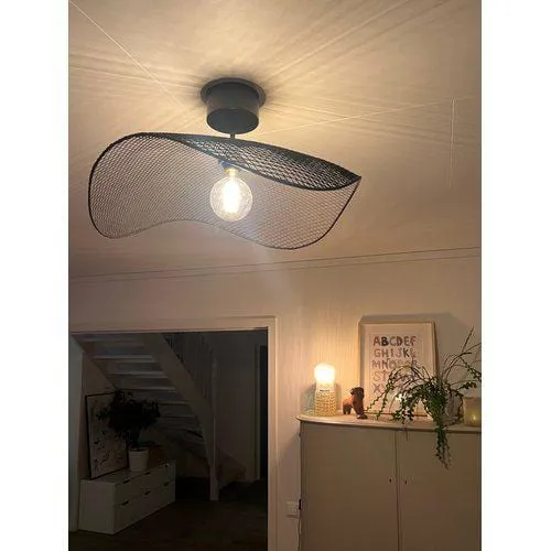 Plafonnier moderne en métal noir Salon