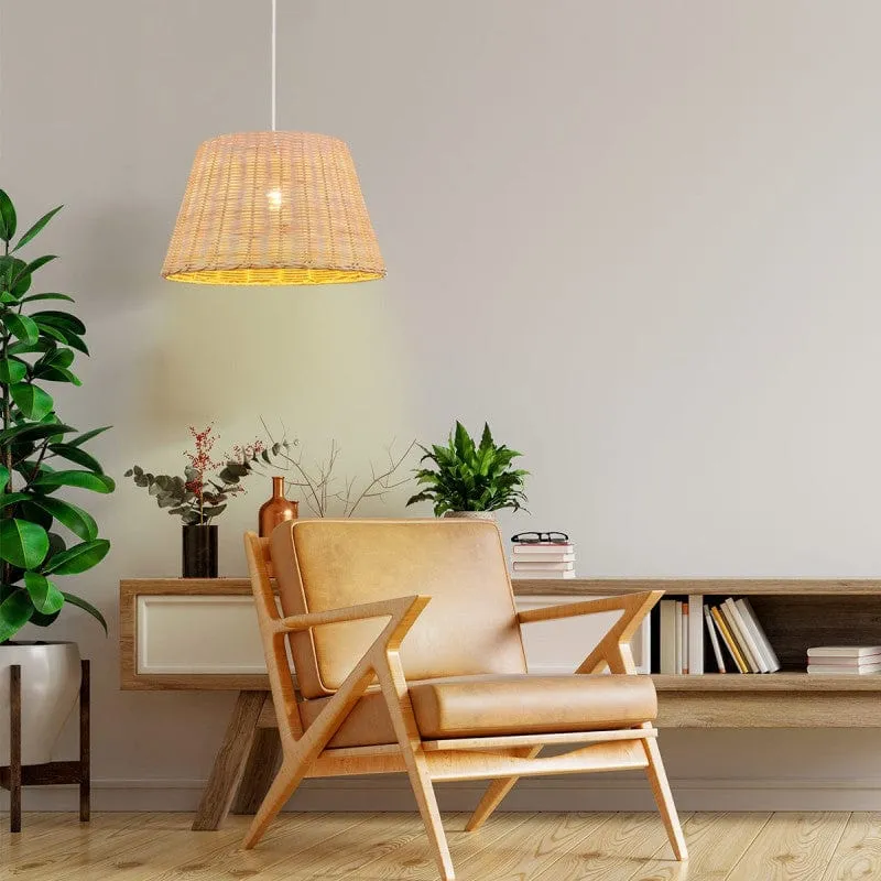 Luminaire suspension rotin pour Salle Manger