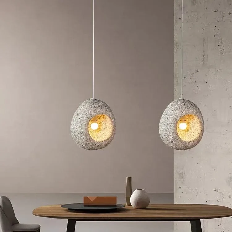 Suspension Scandinave imitation pierre pour Salon
