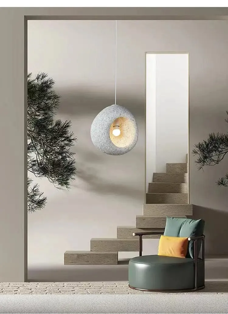 Suspension Scandinave imitation pierre pour Salon