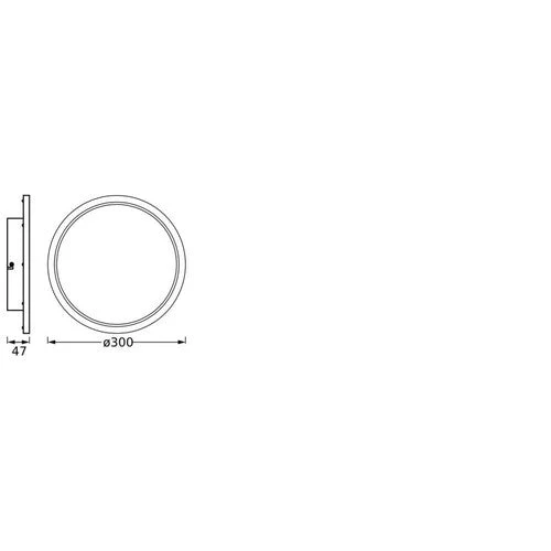 LEDVANCE ORBIS DISC lampe de salle de bain, noir, 18W, 2200lm