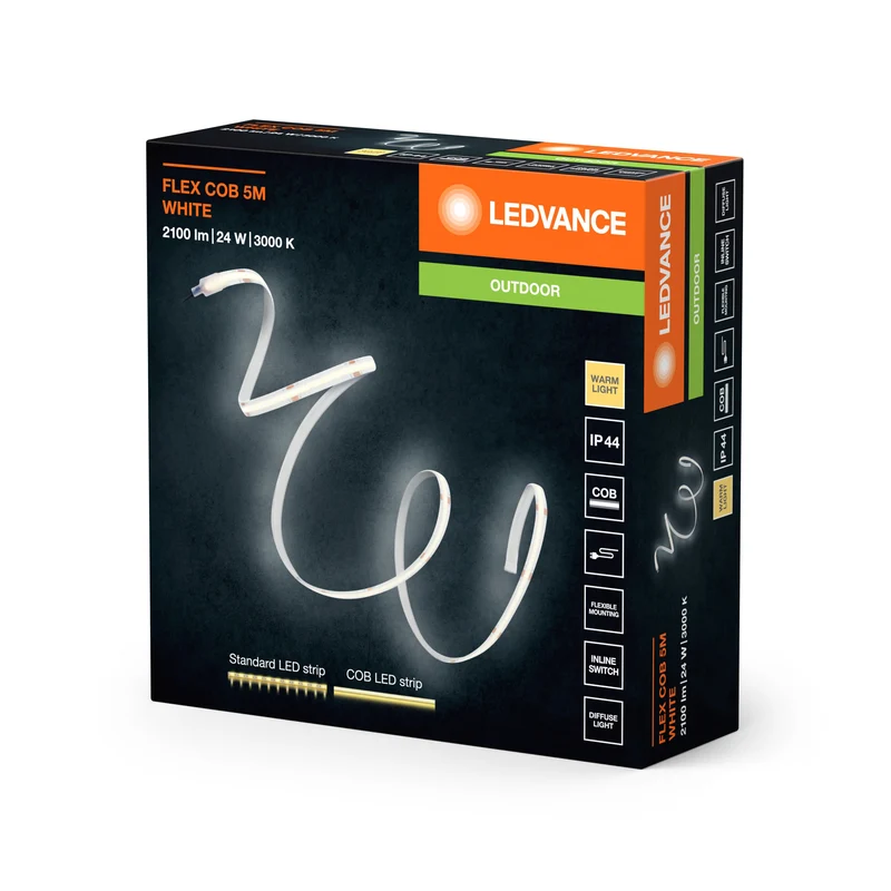 LEDVANCE Bande LED FLEX COB OUTDOOR 5M, blanche, 24W, 1900lm