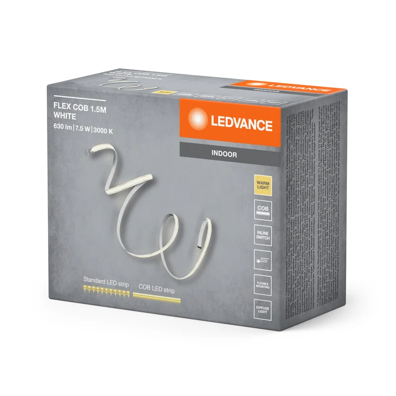 LEDVANCE FLEX COB 1.5M Bande LED, jaune, 8W, 600lm
