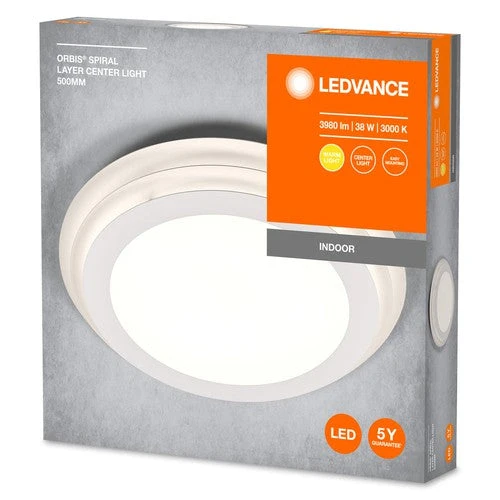 LEDVANCE ORBIS SPIRAL LAYER plafonnier, blanc, 38W, 4000lm