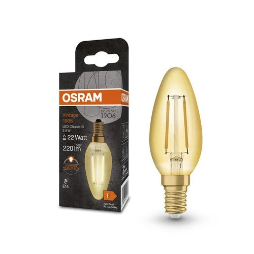 OSRAM Vintage 1906® Classique B LED-Lampe, 2,5W, 220lm, E14