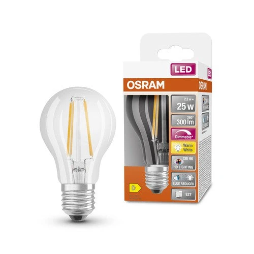 OSRAM SUPERSTAR+ CLASSIC A FIL 25 LED-Lampe, 2,2W, 300lm, blanc chaud