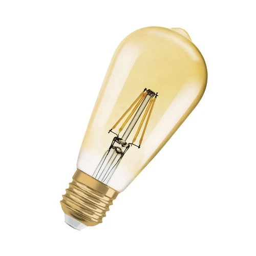 OSRAM Ampoules LED à intensité variable, édition Vintage, remplacement de 55 watts, E27, ST64-shape, 2400 Kelvin, Comfort warm white, verre clair, single pack, E27