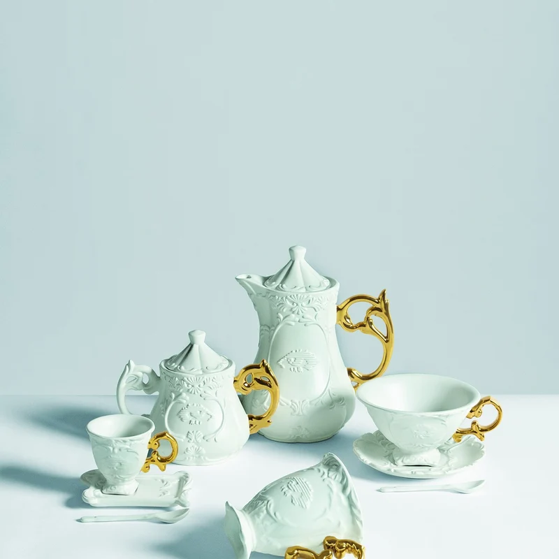 Seletti I-Wares Gold Tea Cup Set