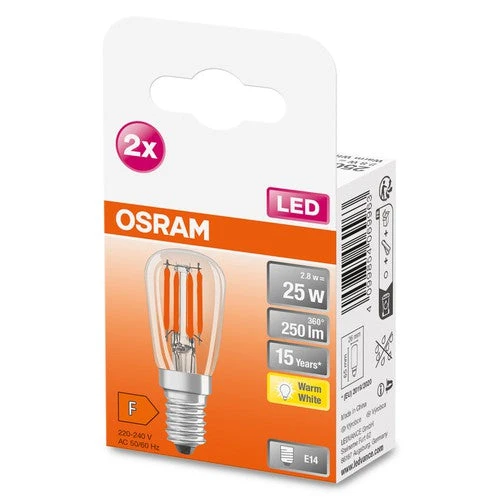 OSRAM SPECIAL T26 Petite lampe LED spéciale, 2,8W, 250lm, E14, Blanc chaud