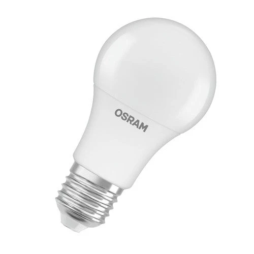 OSRAM ampoules LED, forme classique en ampoule, 12V-36V, remplacement 45 watts, E27, forme A, 2700 Kelvin, blanc chaud, mat, paquet simple