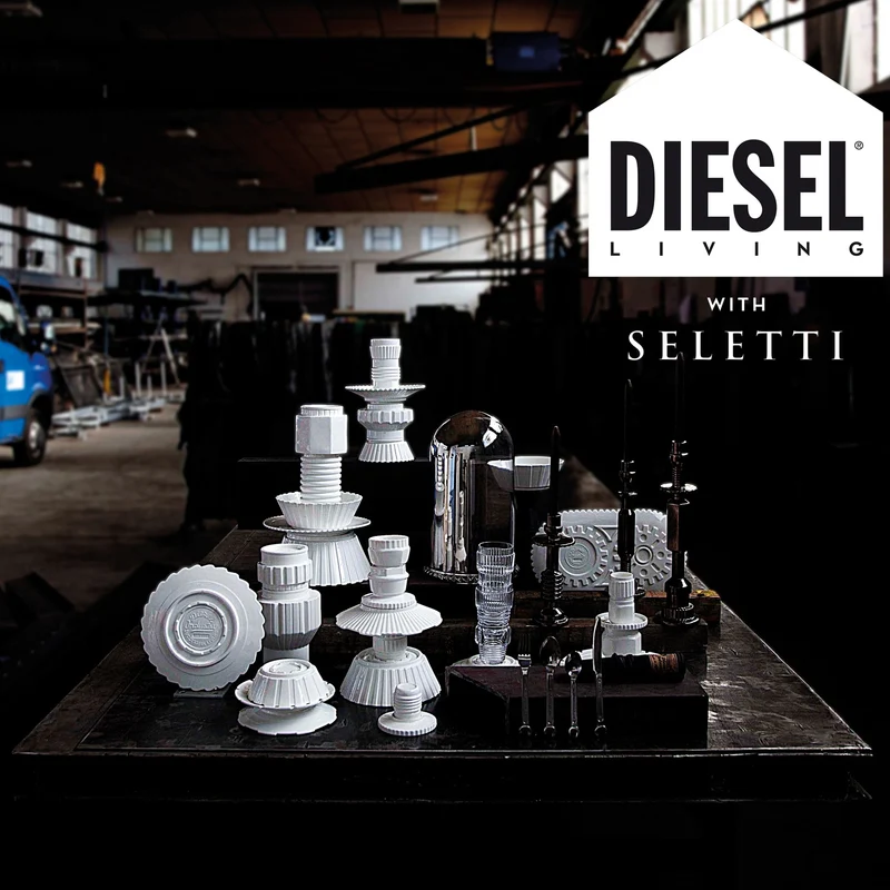 Seletti Diesel Machine Collection Dessert Plate - Set of 3