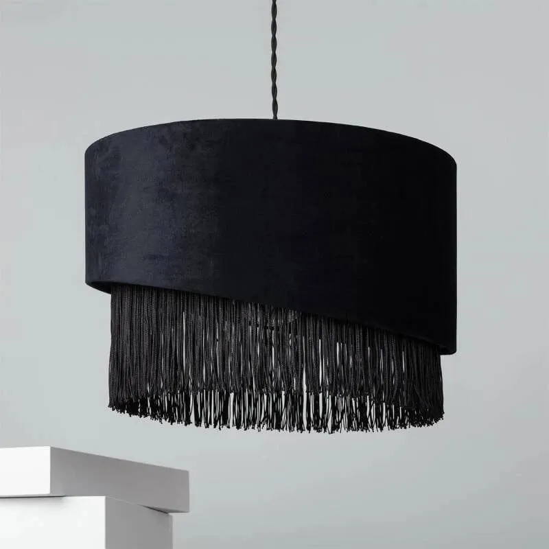 Suspension noir en velours Chambre