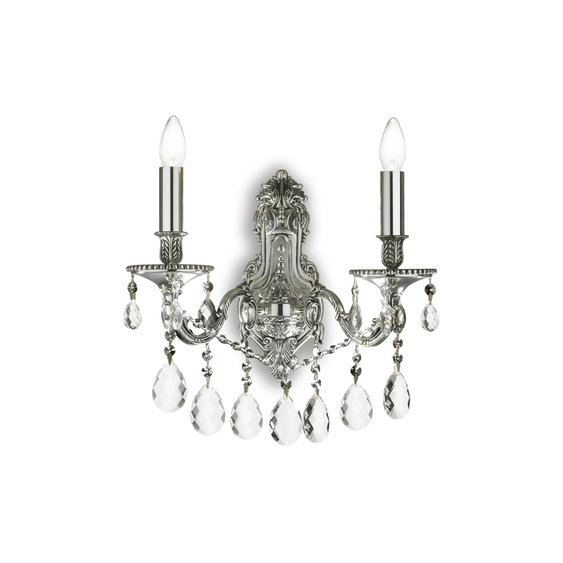 Applique murale chandelier chrome vintage