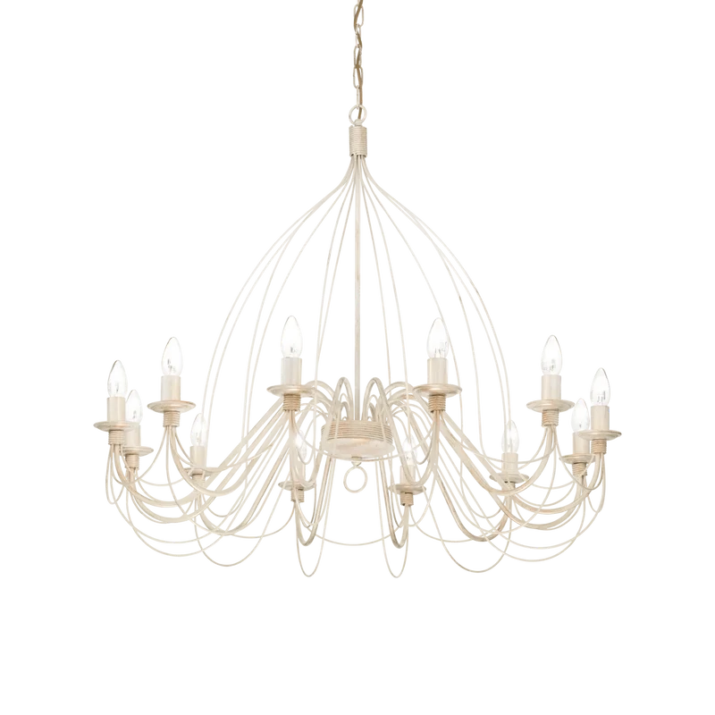 Lustre blanc classique pour Salon