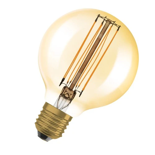 OSRAM Ampoules LED à intensité variable, édition vintage, remplacement de 60 watts, E27, G80, 2200 Kelvin, lumière chaude confort, verre clair, single pack