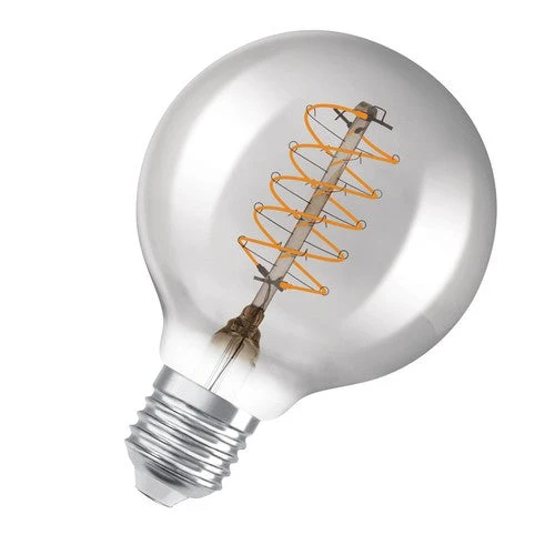 OSRAM Ampoules LED à intensité variable, édition vintage, remplacement de 30 watts, E27, G80, 1800 Kelvin, lumière chaude confort, verre clair, single pack