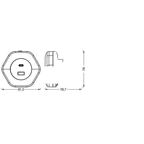 LEDVANCE LUNETTA HEXAGON veilleuse sur prise, 5W, 5lm