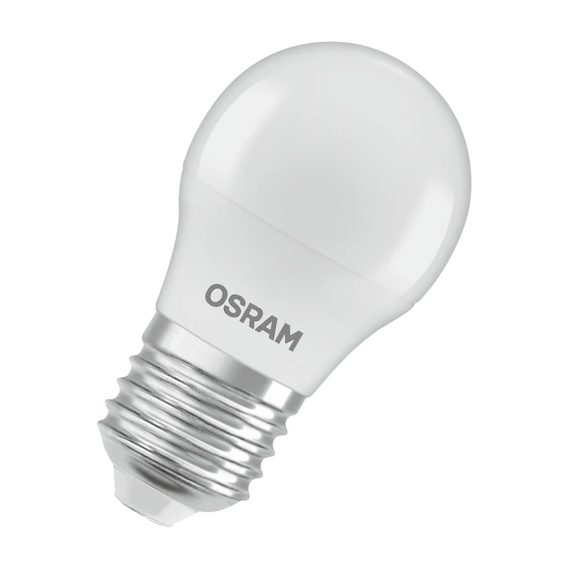 Ampoules LED OSRAM, forme miniature classique, remplacement de 60 watts, E27, P-shape, 6500 Kelvin, lumière du jour froide, mat, single pack